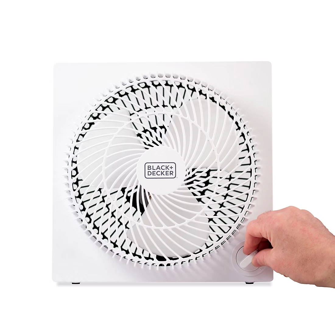 Black + Decker 9\" Box Fan - White