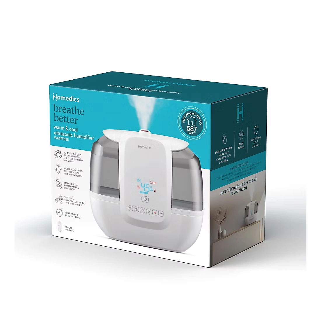 Homedics Warm/Cool Mist UV-C Humidifier