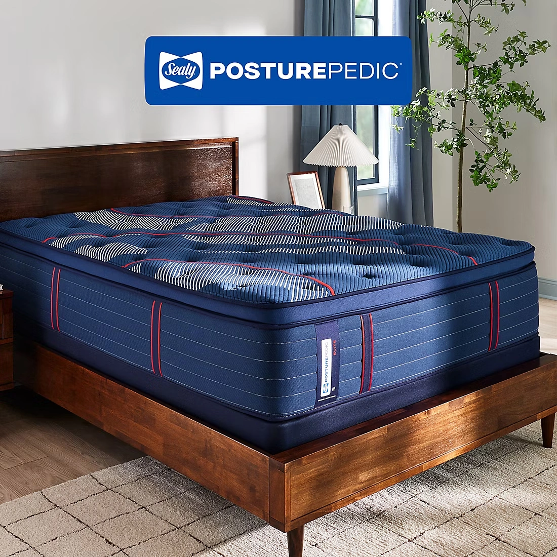 Sealy Posturepedic Brenham Medium Euro Pillow Top Mattress with Adjustable Base (Select Size) + $200 BJ's Gift Card​