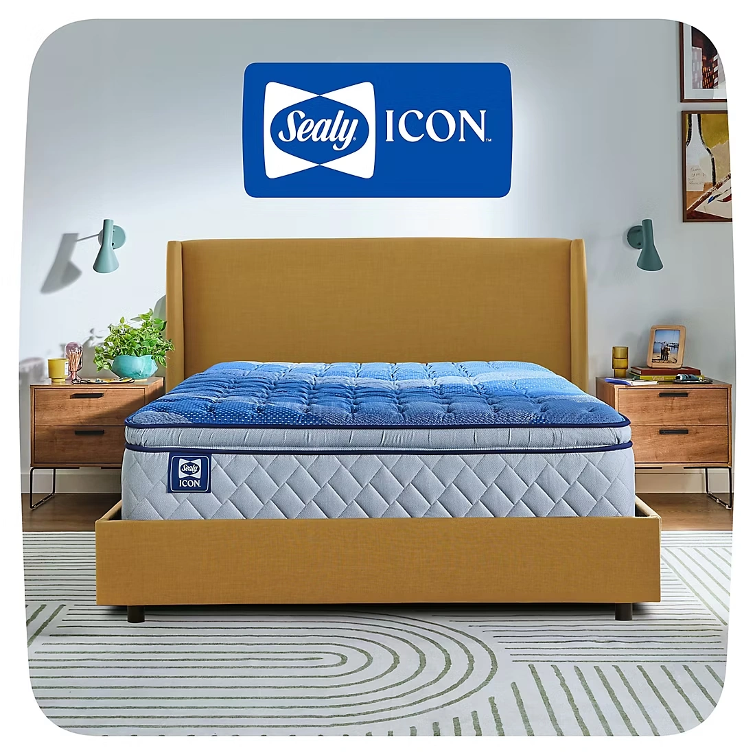 Sealy Icon Faraway Soft Euro Pillow Top Set (Select Size)
