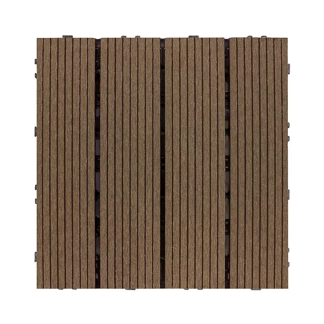Berkley Jensen 1' x 1' Chestnut - WPC Deck Tiles, 8 pk.