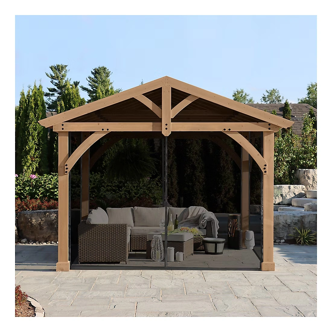 Yardistry 10' x 12' Avery Pavilion with Netting