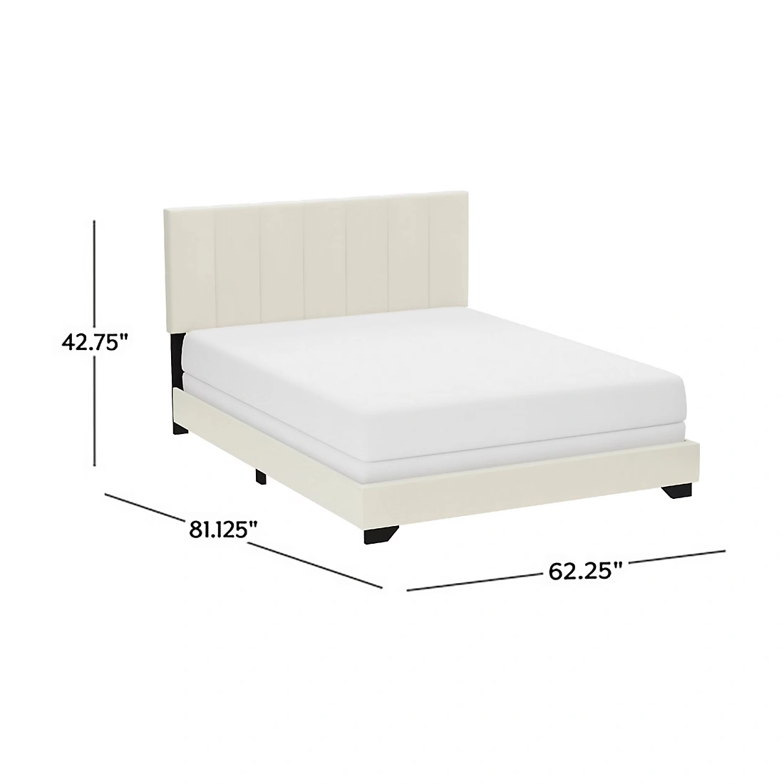 HH2Home Everlee Queen Upholstered Bed - Ivory 5 HH2Home Everlee Queen Upholstered Bed - Ivory