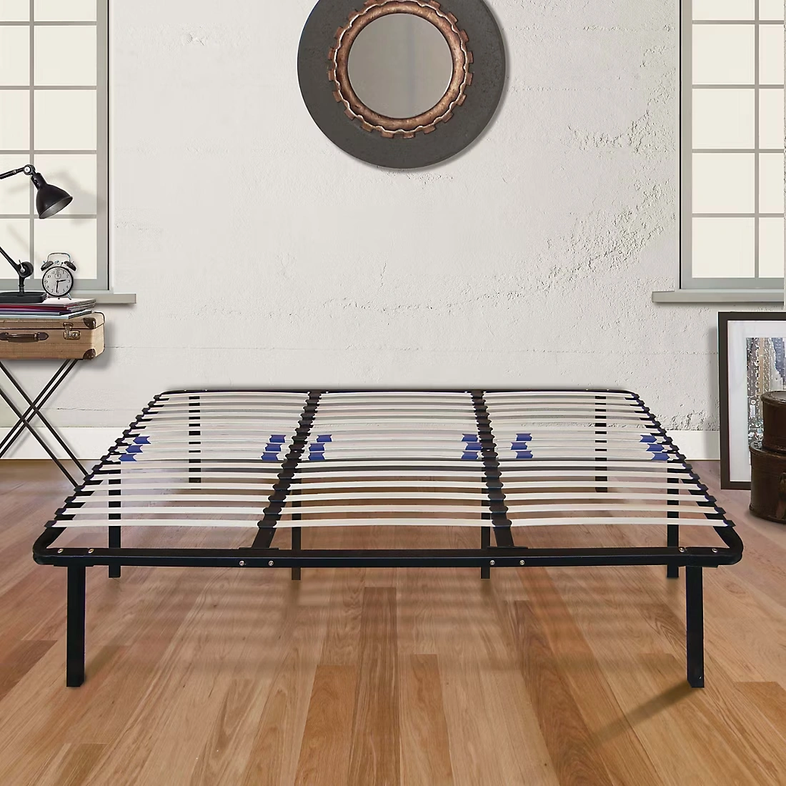 Contour Rest Dream Support Modern 14\" King Size Metal Platform Bed Frame