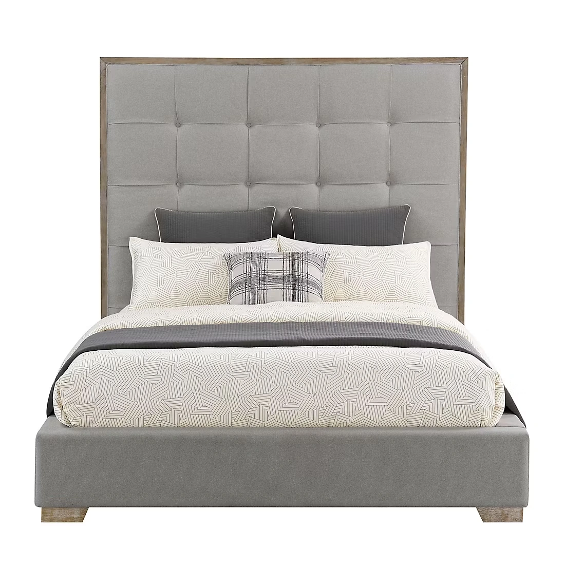 Abbyson Home Remi Stain Resistant Queen Bed - Gray