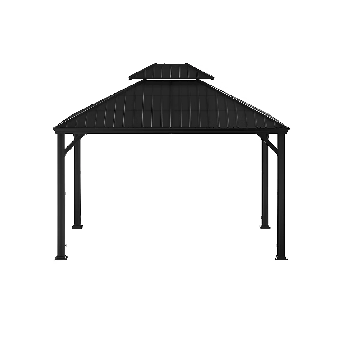 SunVilla Clara 10' x 12' Steel/Aluminum Hard Top Gazebo with Netting