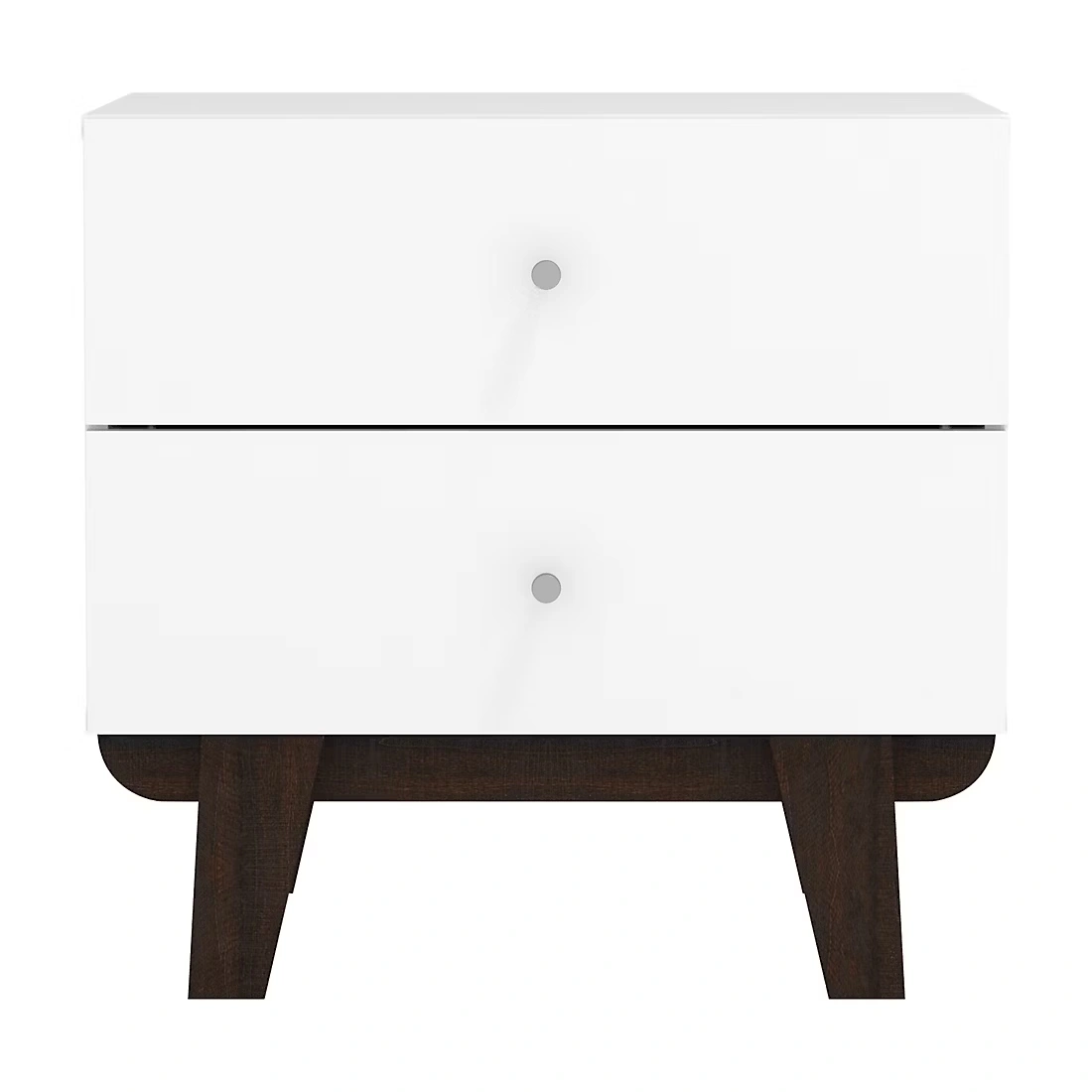 Living Essentials by Hillsdale Kincaid Wood 2 Drawer Nightstand - Matte White