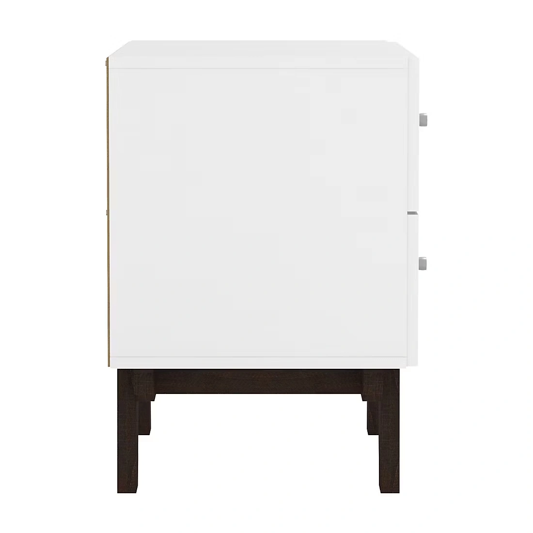 Living Essentials by Hillsdale Kincaid Wood 2 Drawer Nightstand - Matte White