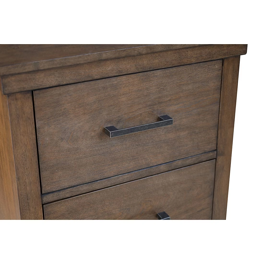 Ludlow 2-Drawer Nightstand - Medium Brown Wood Finish