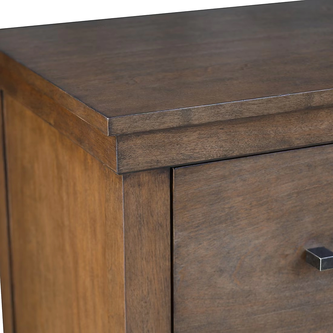 Ludlow 2-Drawer Nightstand - Medium Brown Wood Finish