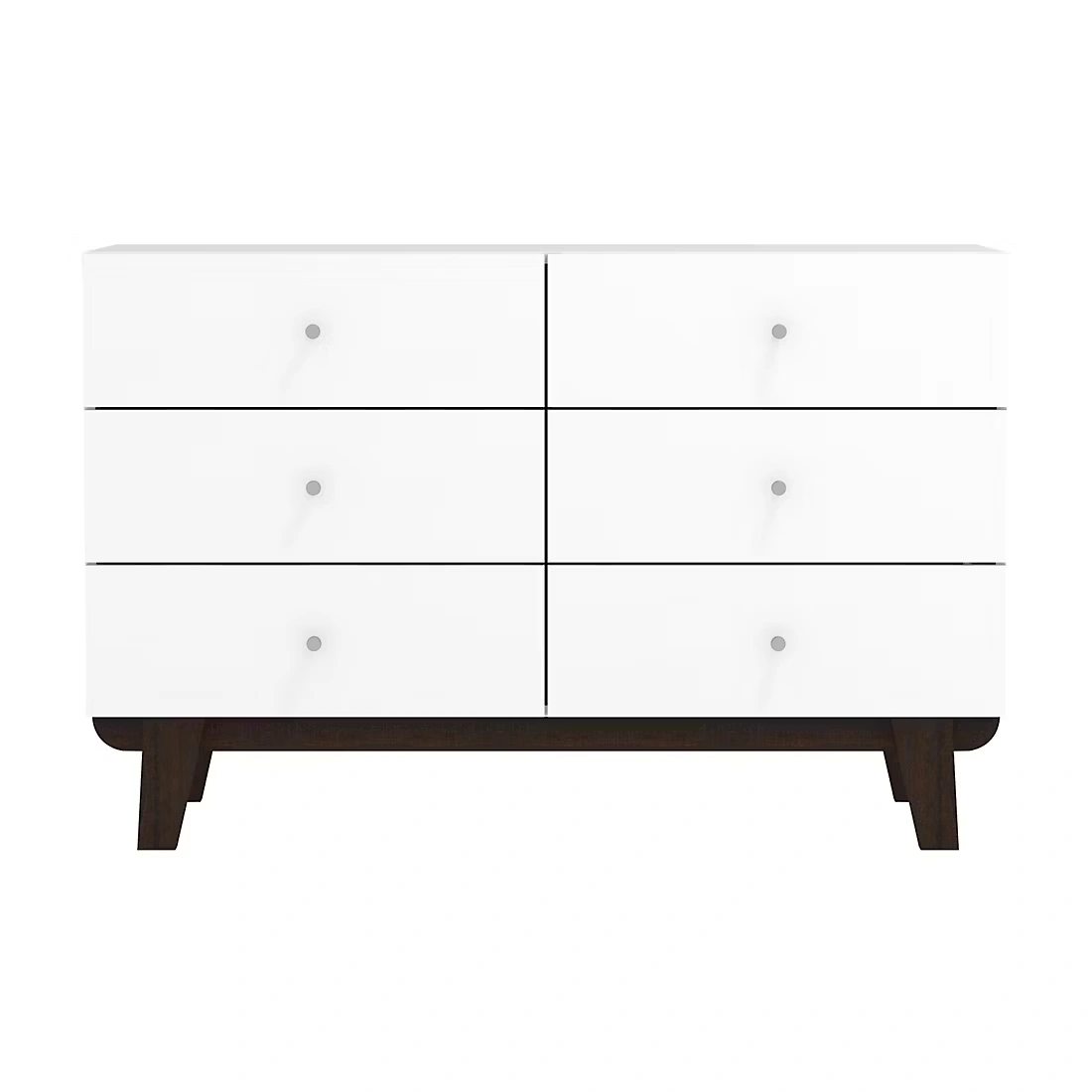 Living Essentials by Hillsdale Kincaid Wood 6 Drawer Dresser - Matte White
