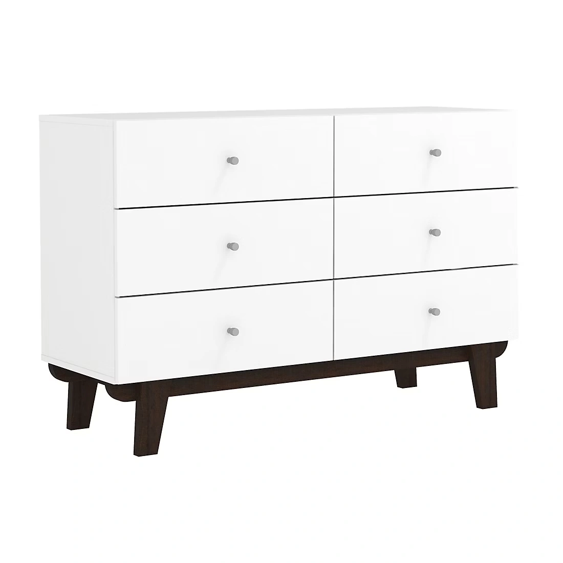 Living Essentials by Hillsdale Kincaid Wood 6 Drawer Dresser - Matte White
