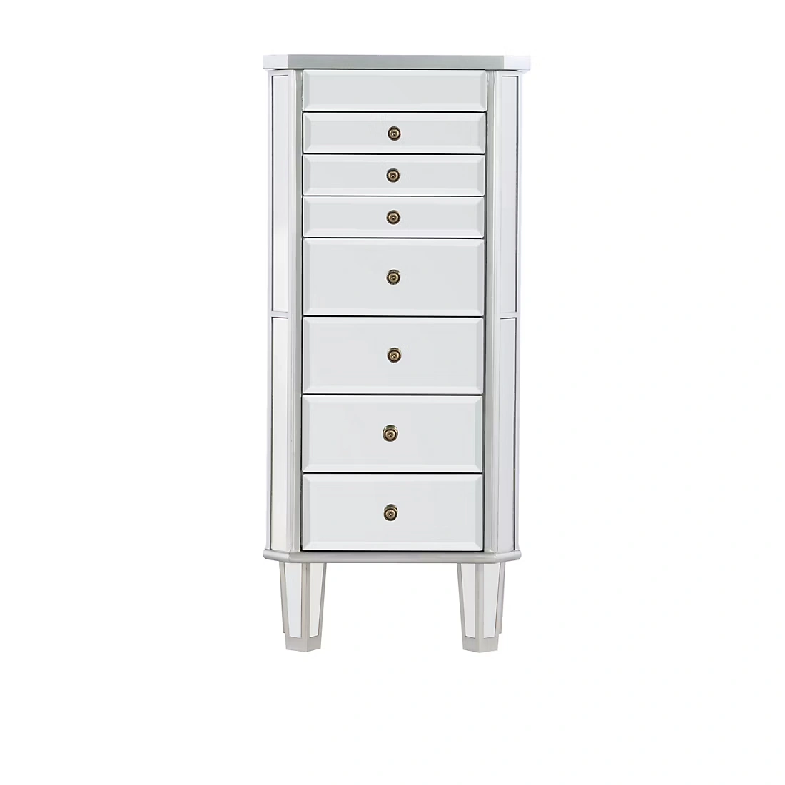 Powell Mirrored Jewelry Armoire - Silver