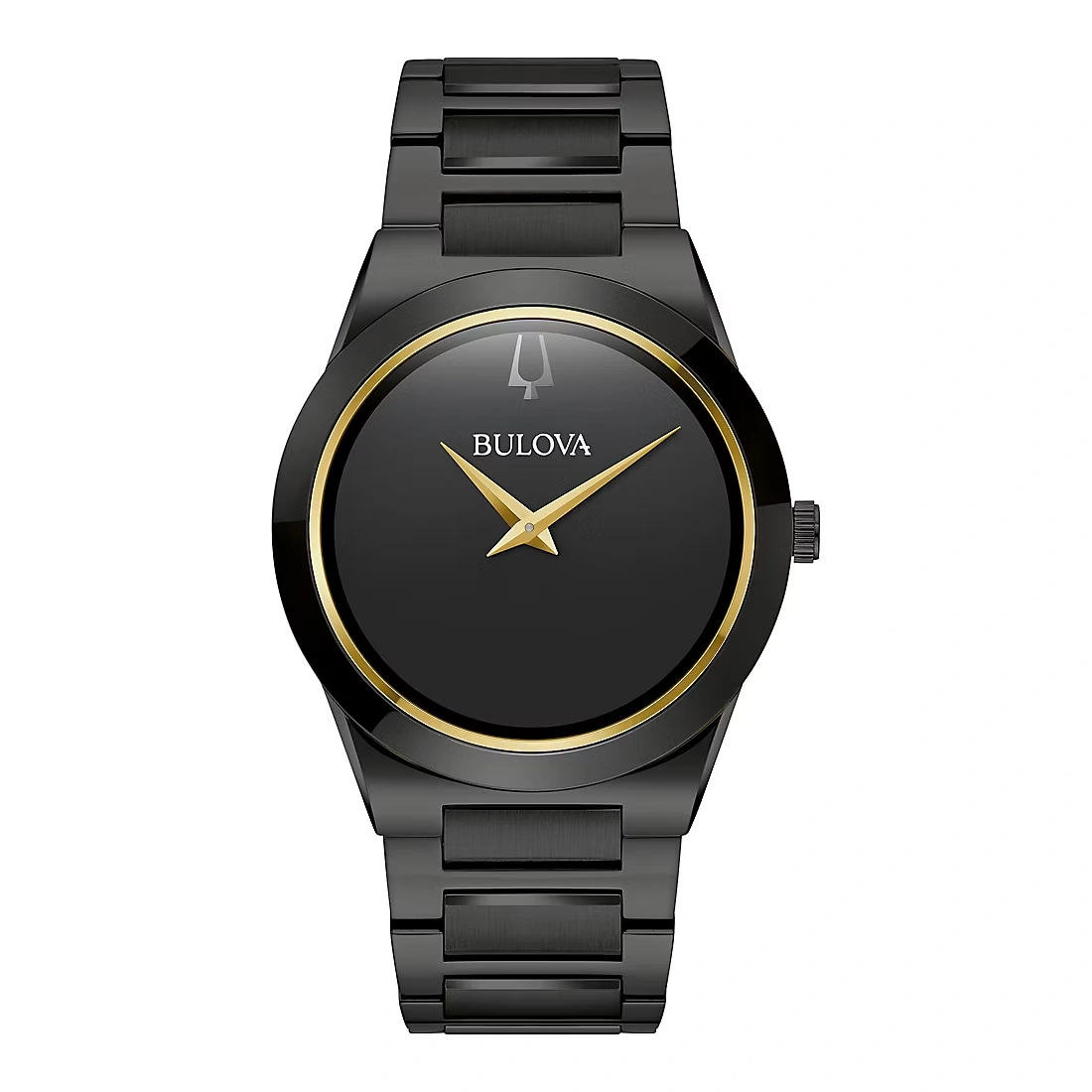 Bulova Mens Modern Millennia IP Black Stainless Black Dial Bracelet Watch