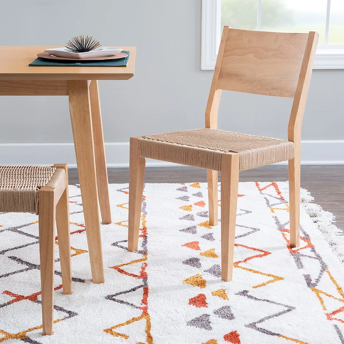 Linon Cosgrove Rope Dining Chair, Set of 2