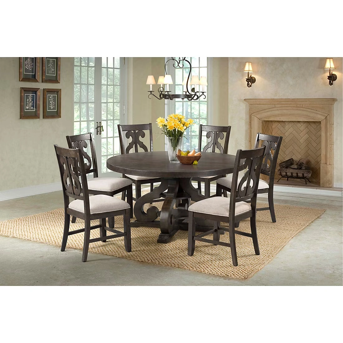 Picket House Furnishings Stanford Swirl Back Side Chair, 2 pk.