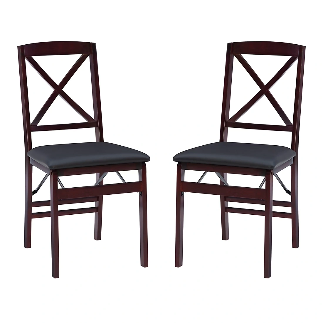 Linon Triena 18\" X-Back Folding Chairs, 2 pk. - Espresso