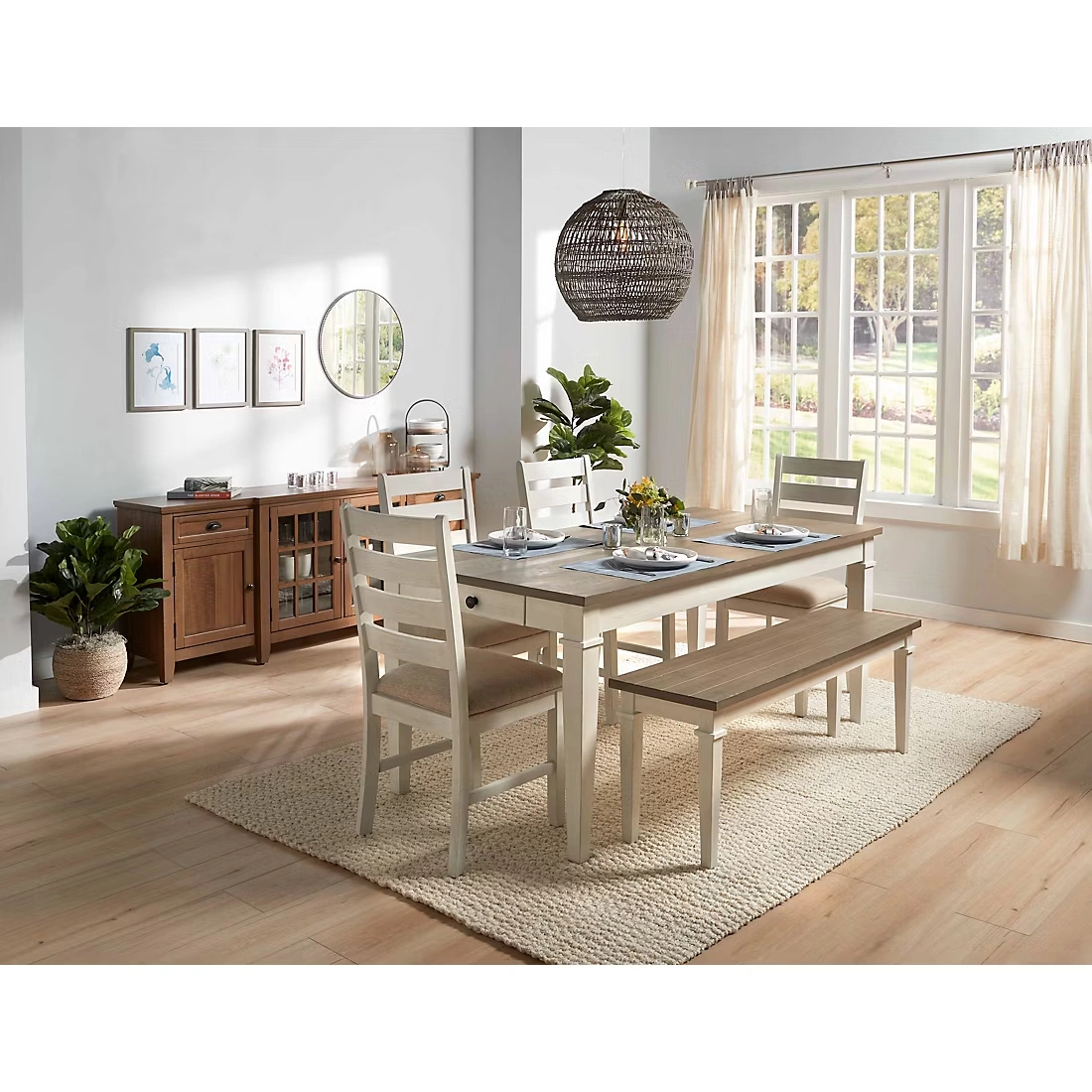 Berkley Jensen Perry 6 Pc. Dining Set - White