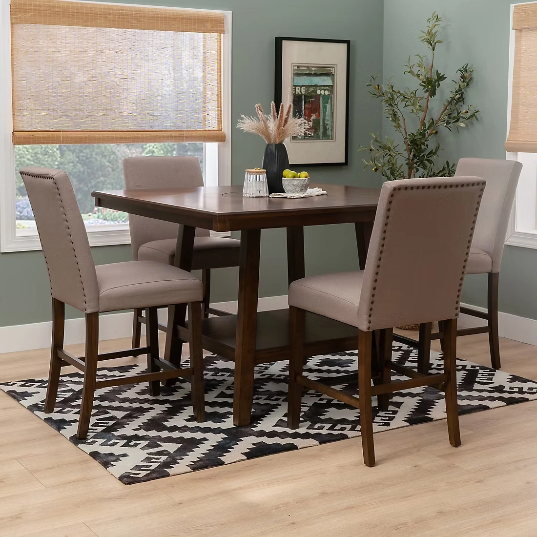 Seneca 5-Pc. Counter Height Dining Set - Brown