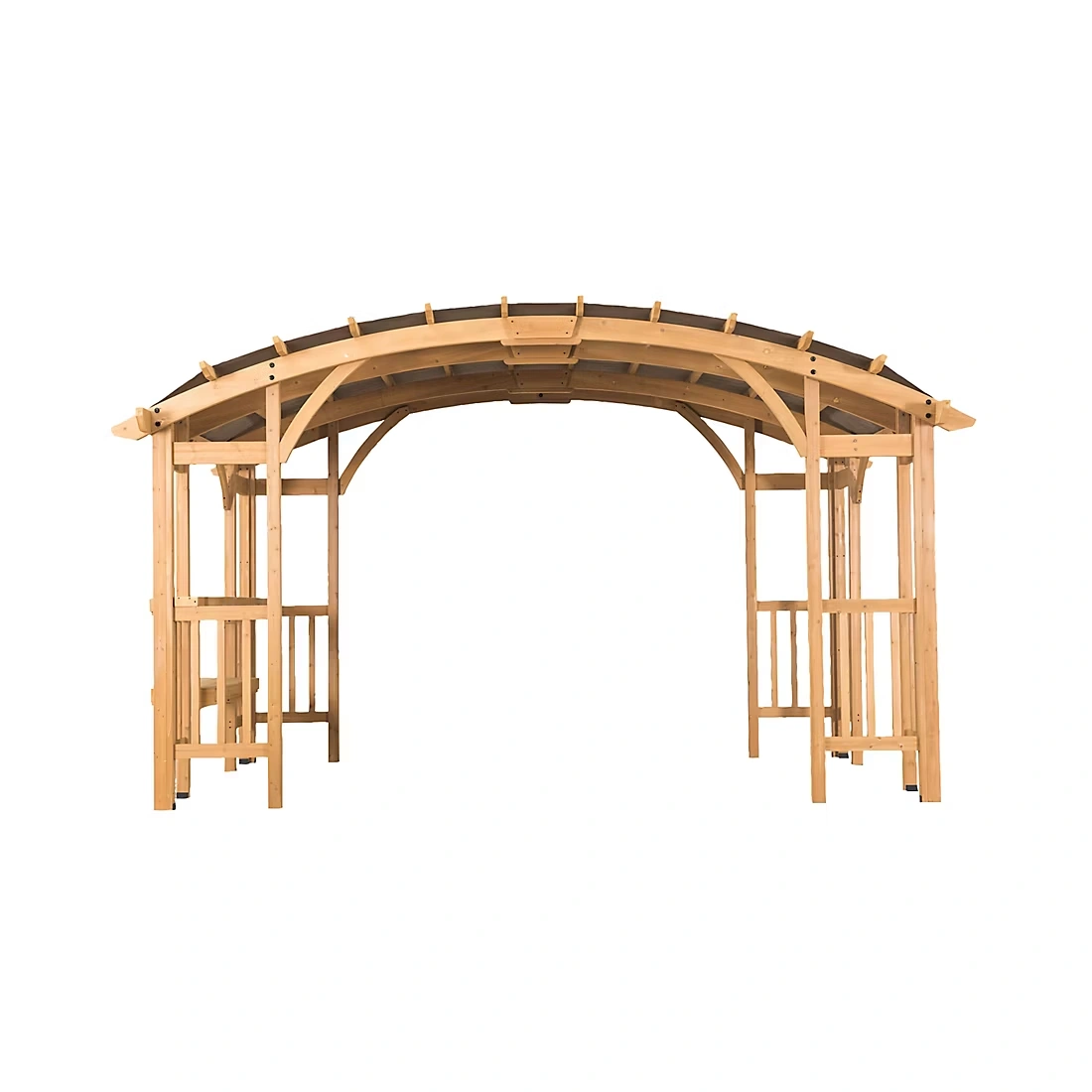 Berkley Jensen 14' x 10' Cedar Wood with Fabric Top Pergola