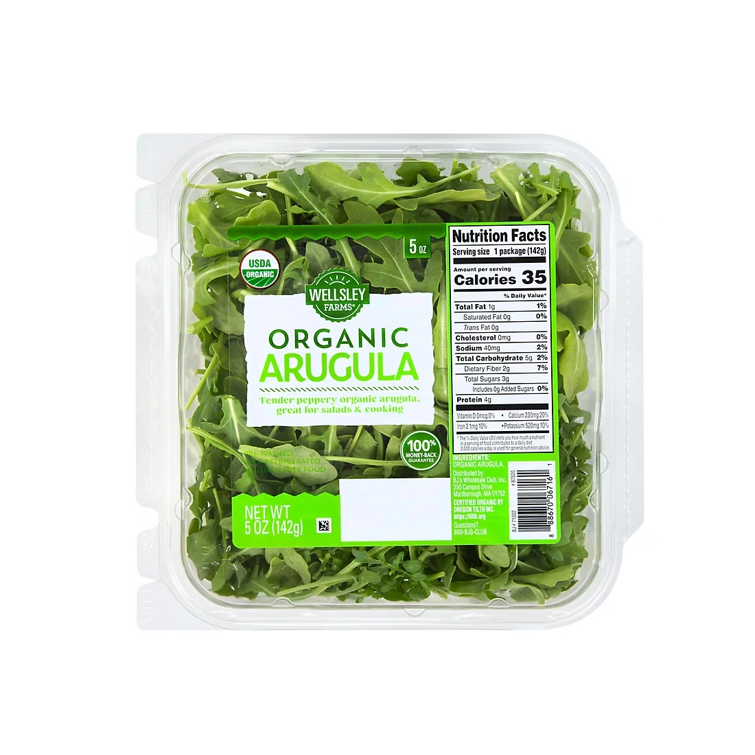 Wellsley Farms Organic Baby Arugula, 5 oz.