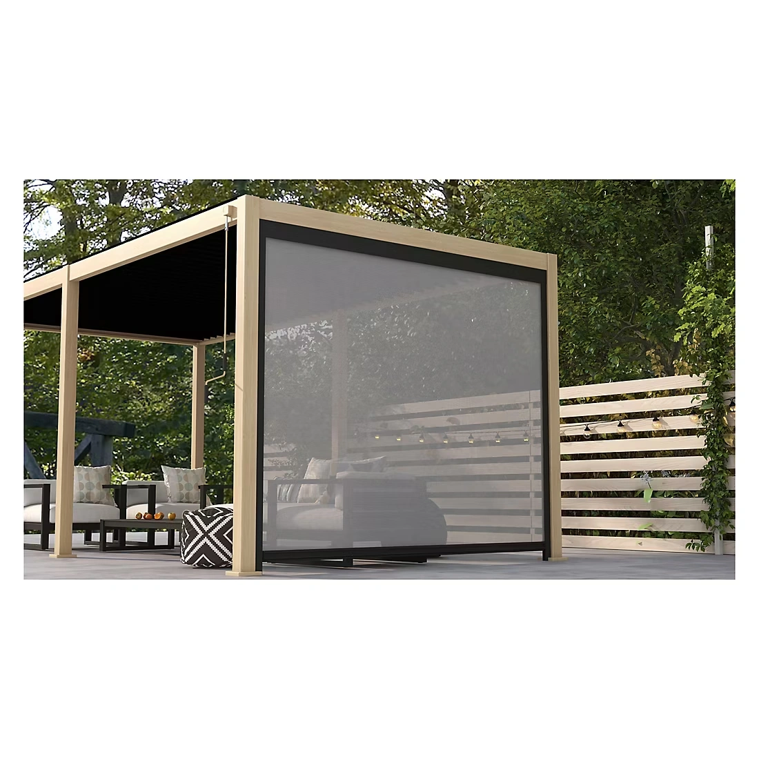 Mirador 10' x 20' Adjustable Aluminum Louvered Pergola Bundle- Takasho