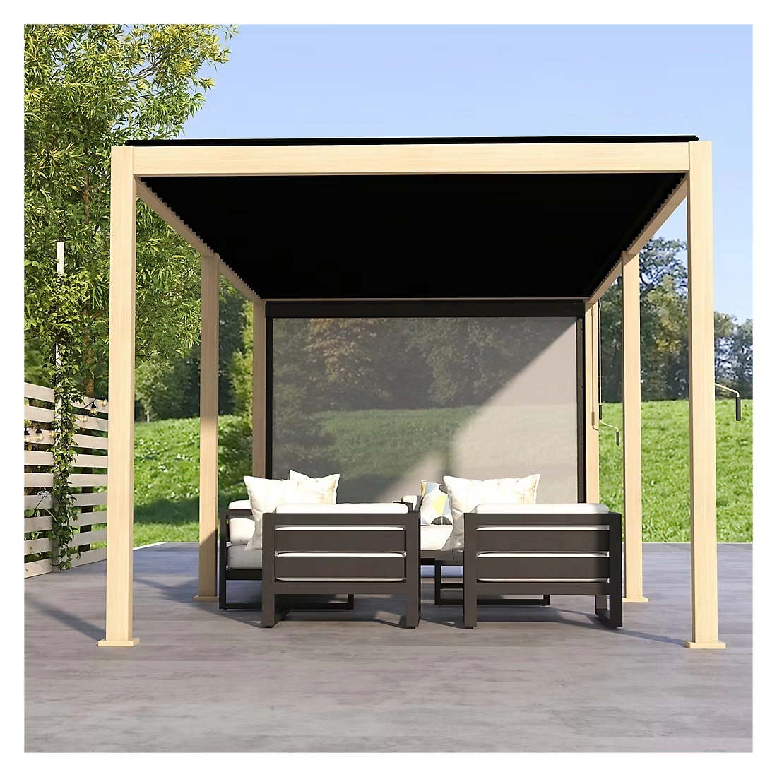 Mirador 10' x 20' Adjustable Aluminum Louvered Pergola Bundle- Takasho