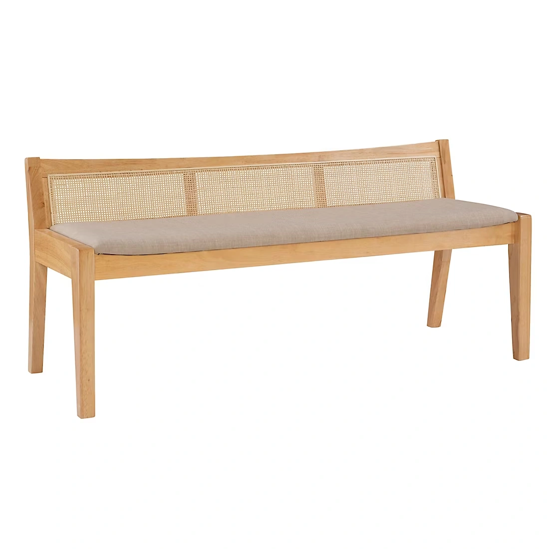 Linon Beaux Natural Cane Bench