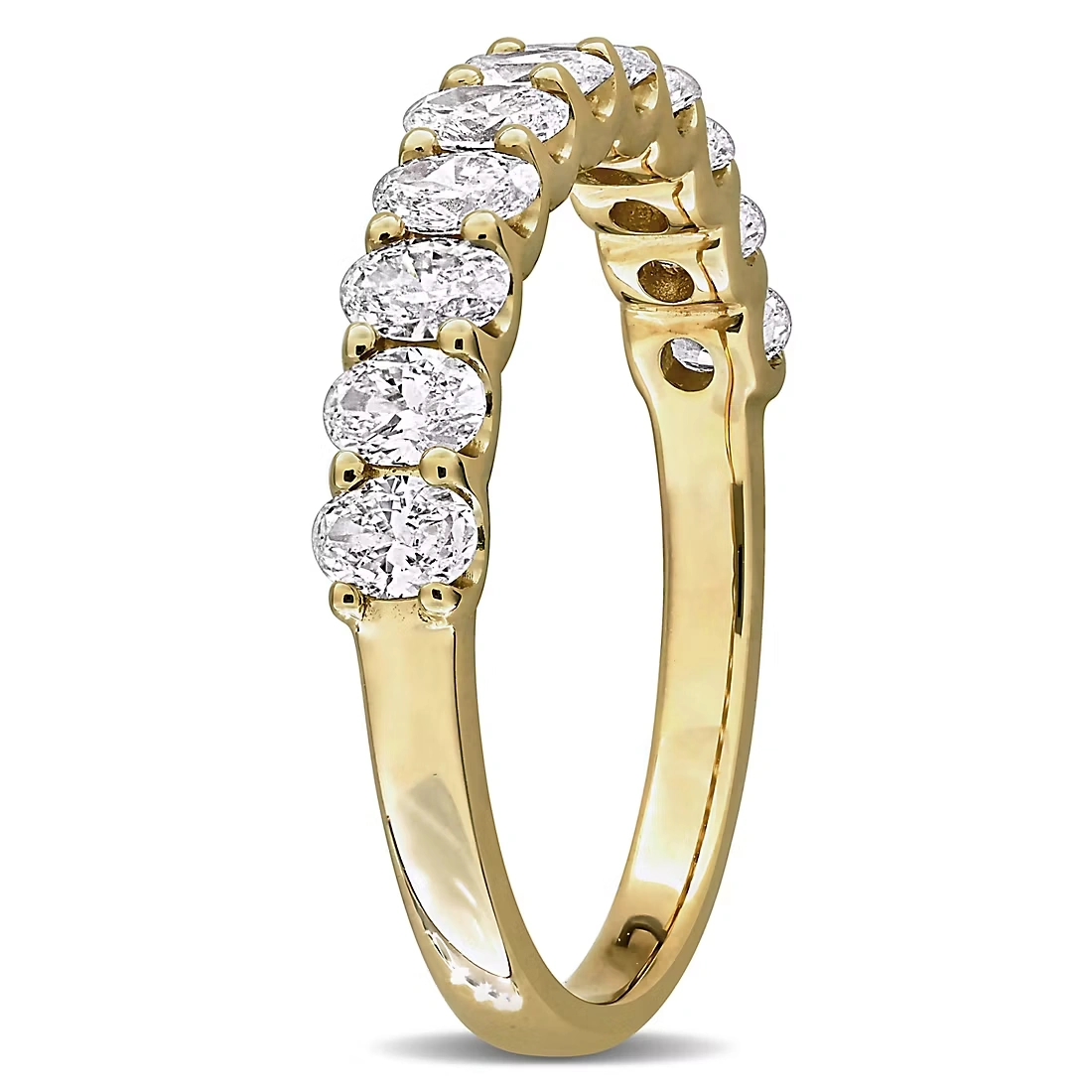 1 ct. t.w. Lab-Grown Diamond Oval Semi-Eternity Anniversary Band in 14k Yellow Gold 4 1 ct. t.w. Lab-Grown Diamond Oval Semi-Eternity Anniversary Band in 14k Yellow Gold