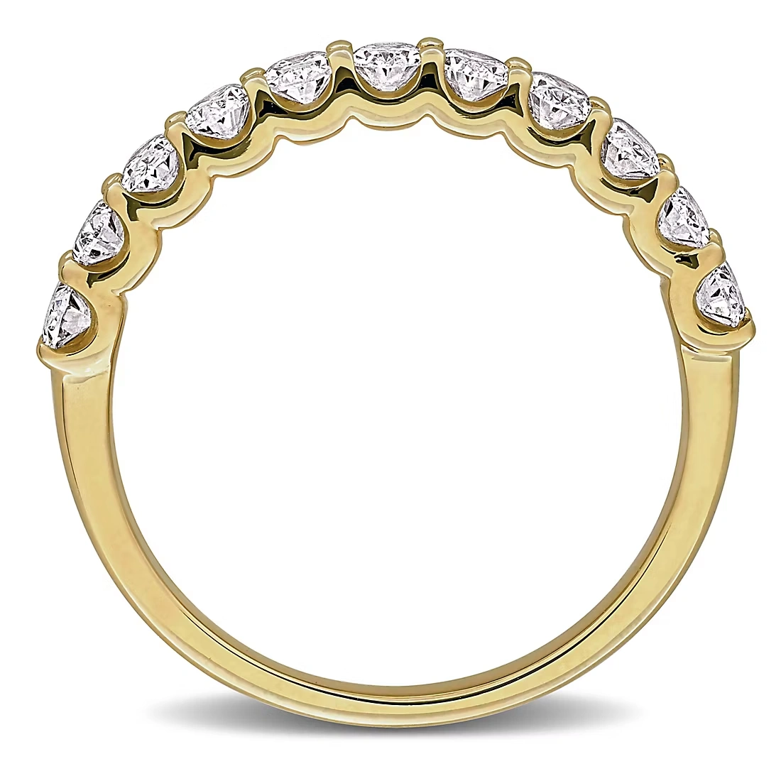 1 ct. t.w. Lab-Grown Diamond Oval Semi-Eternity Anniversary Band in 14k Yellow Gold 5 1 ct. t.w. Lab-Grown Diamond Oval Semi-Eternity Anniversary Band in 14k Yellow Gold