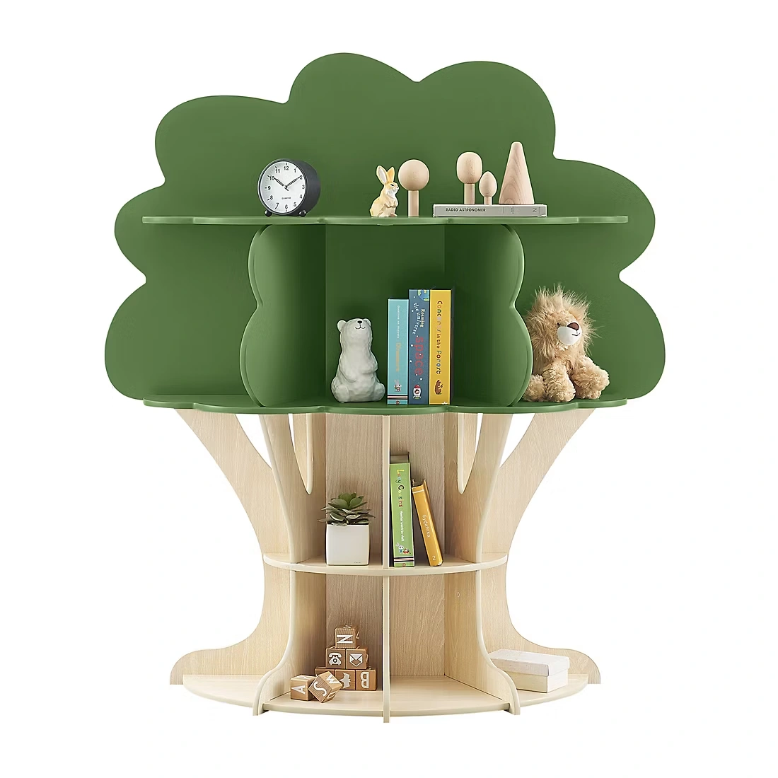 Delta Children Tree Bookcase  - Green/ Natural