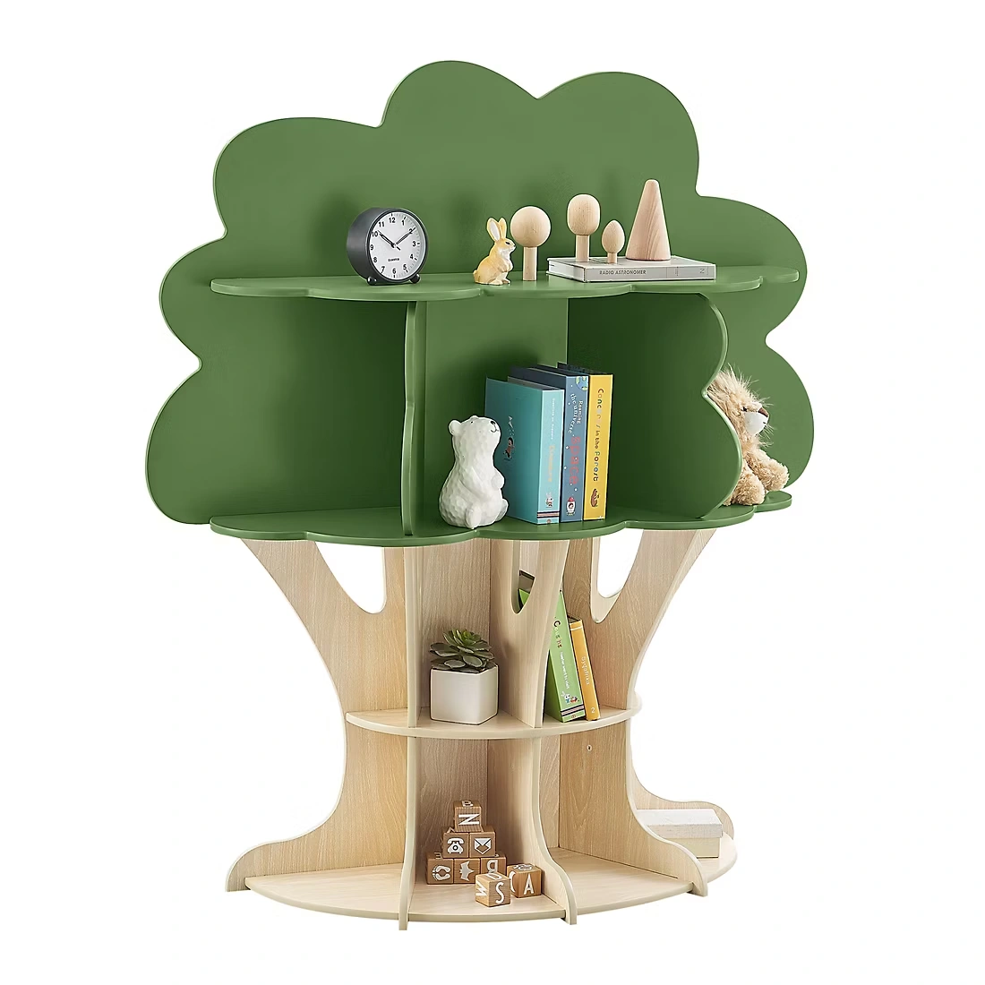 Delta Children Tree Bookcase  - Green/ Natural