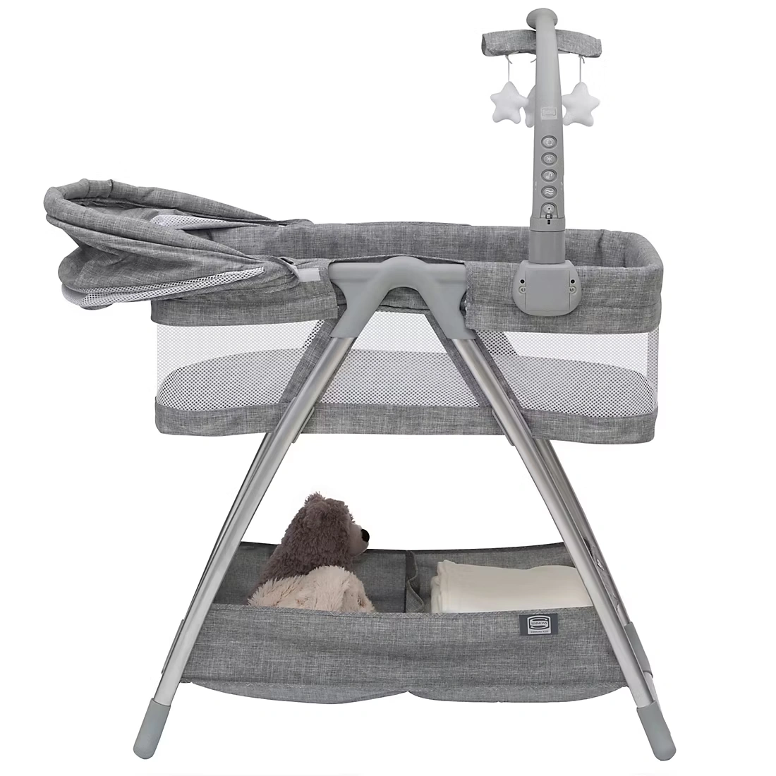 Simmons Kids City Sleeper Bassinet - Gray Tweed