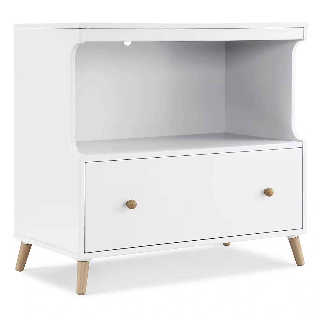 Delta Children Essex Changing Table with Drawer - White with Natural