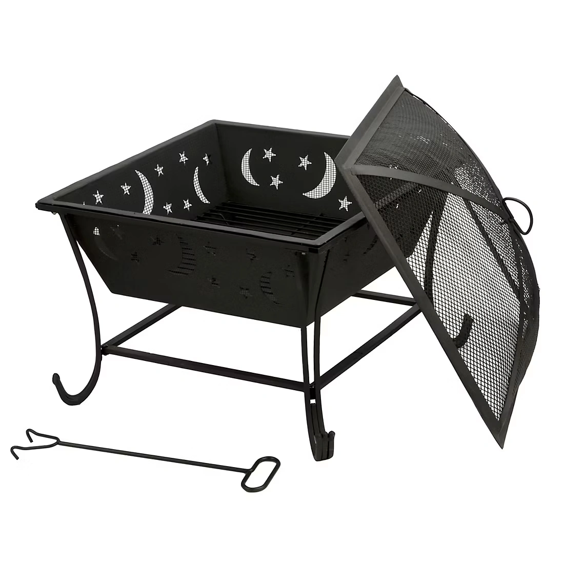 Deckmate Luna Outdoor Fireplace - Black
