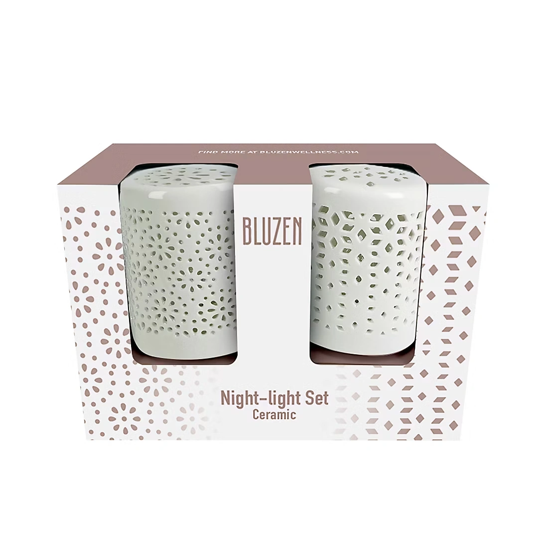BLUZEN 2 Pc. Ceramic Night Light Set
