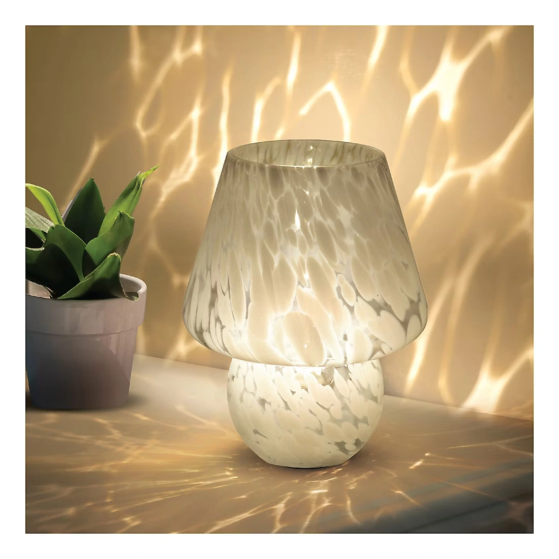 Brookstone Mushroom Cordless Table Lamp
