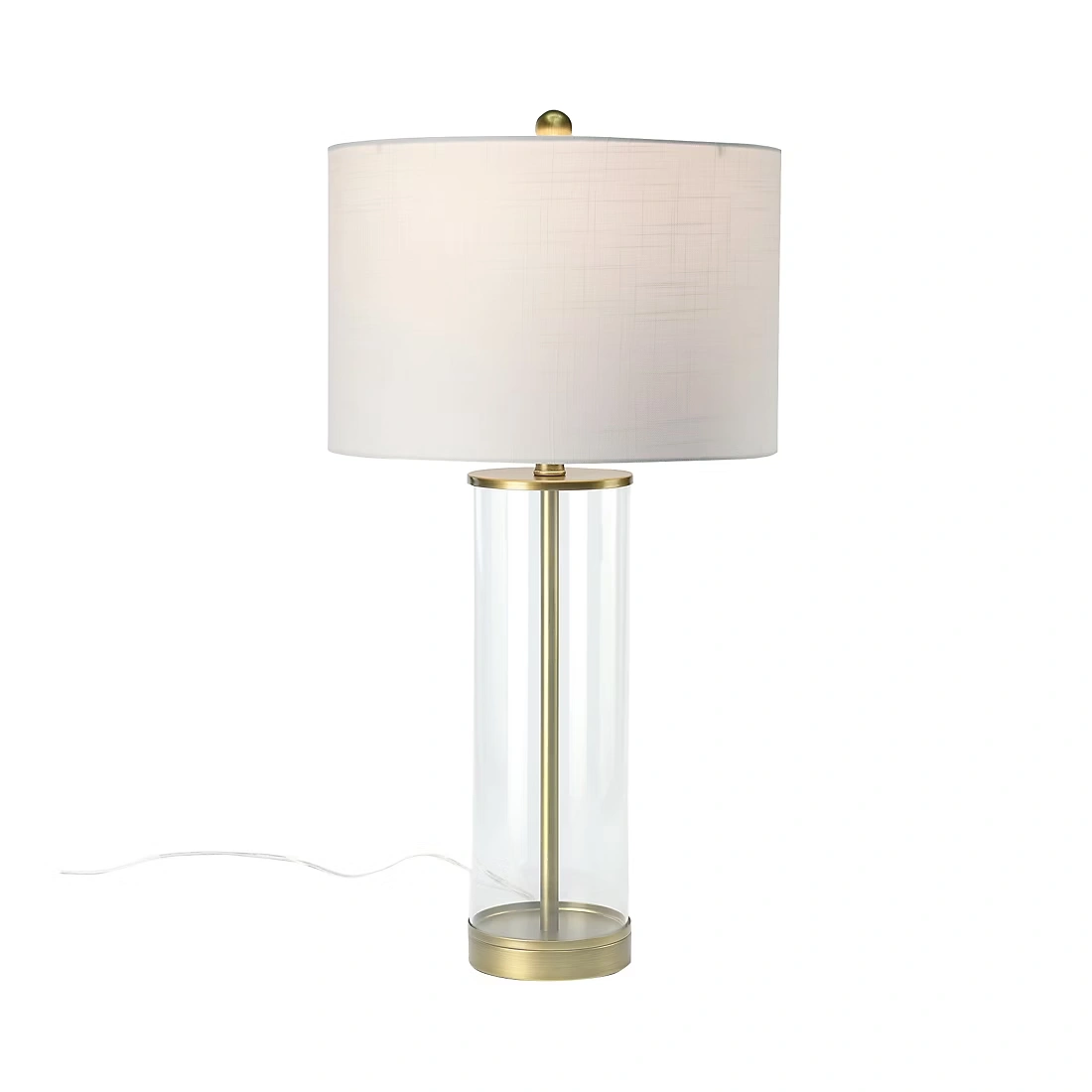 Ava 28\" Glass Column Table Lamp