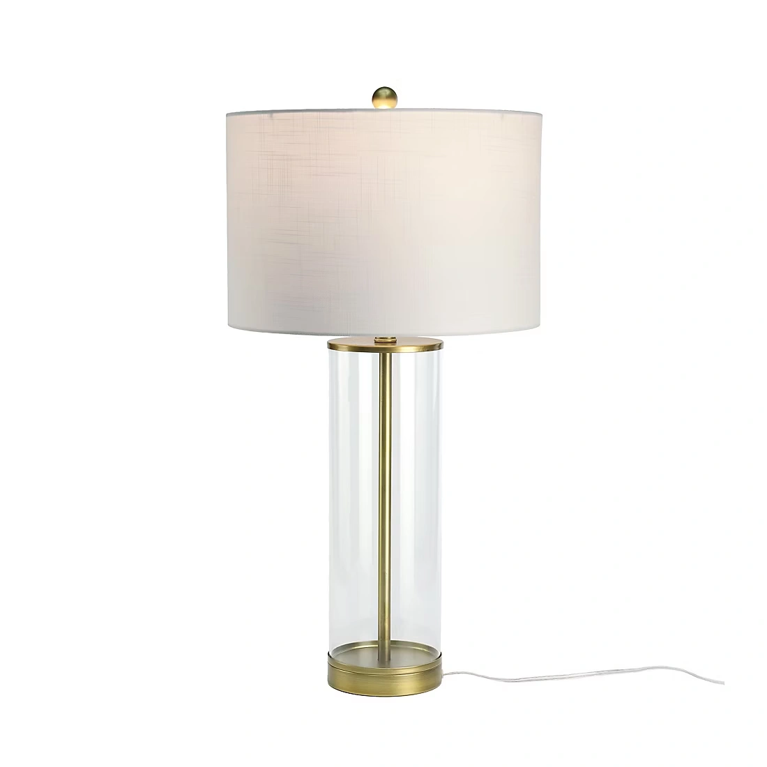 Ava 28\" Glass Column Table Lamp
