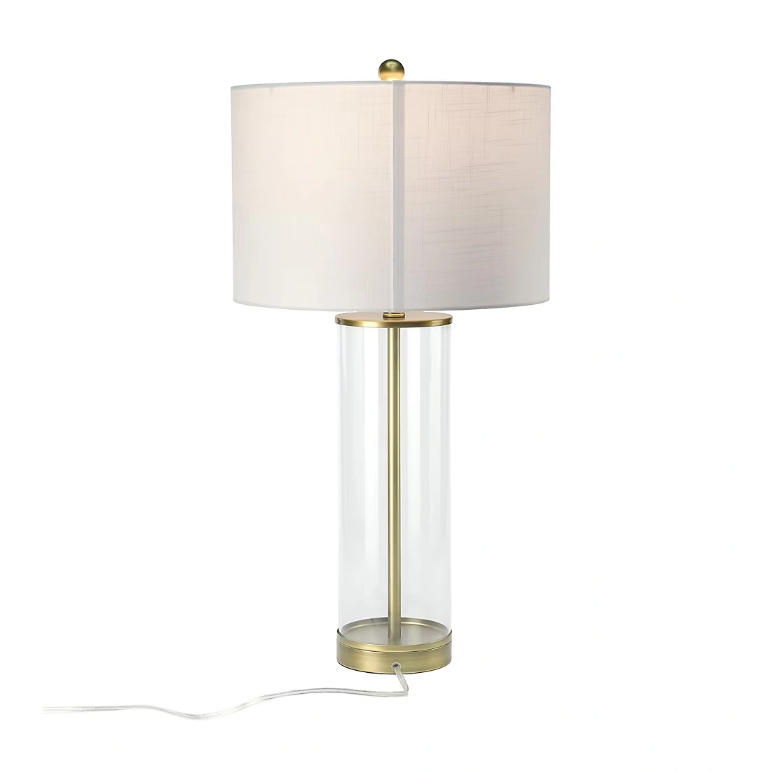 Ava 28\" Glass Column Table Lamp