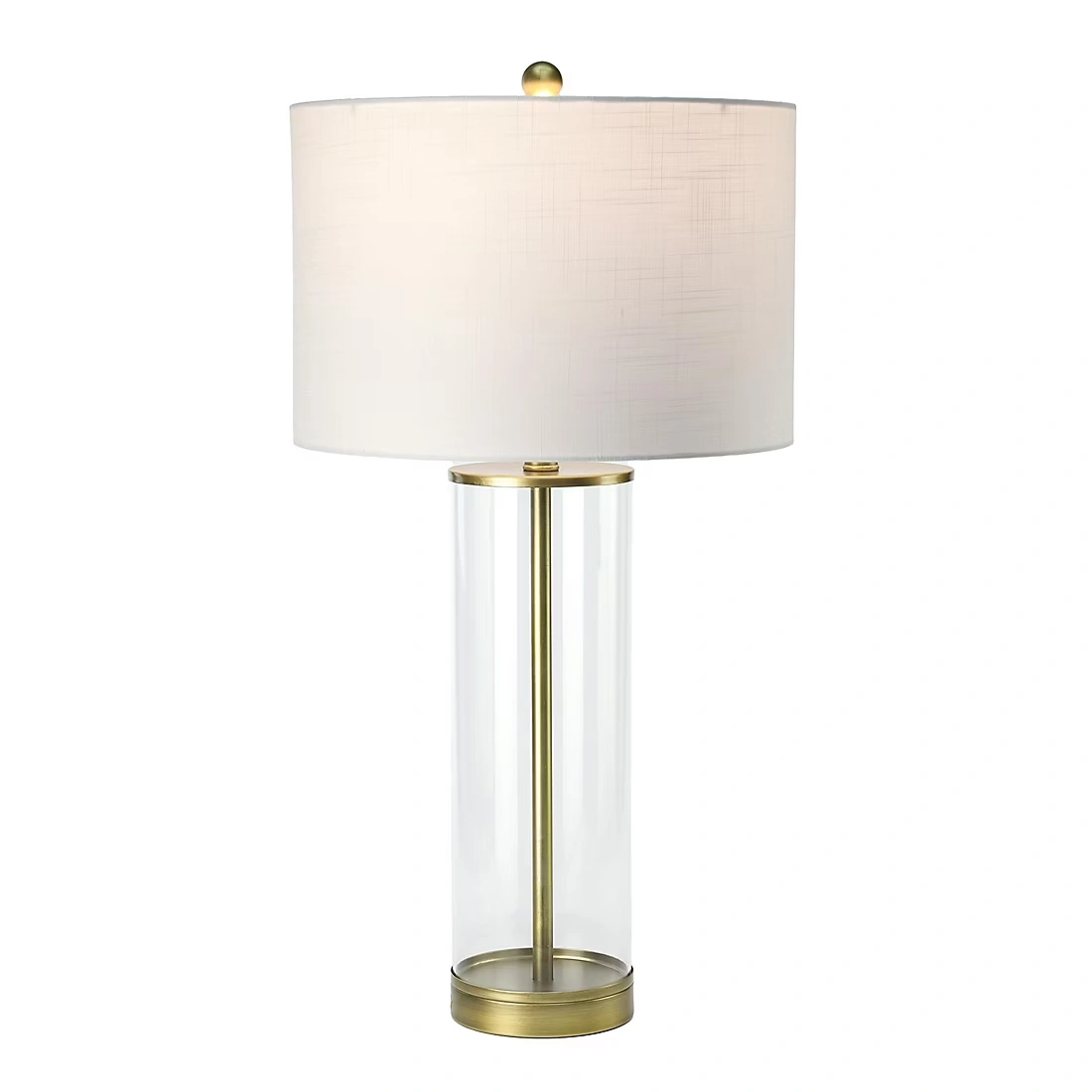 Ava 28\" Glass Column Table Lamp