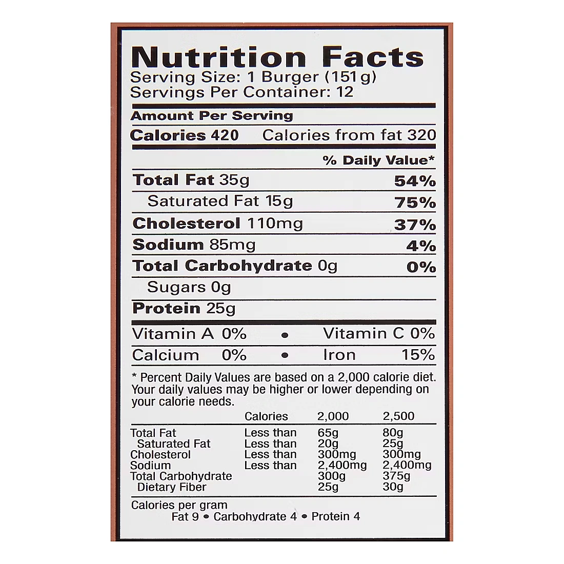 Original BUBBA Burger, 12 pk./5.3 oz.