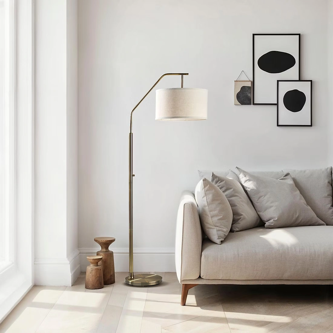 Adesso Inc. Max Floor Brass Lamp