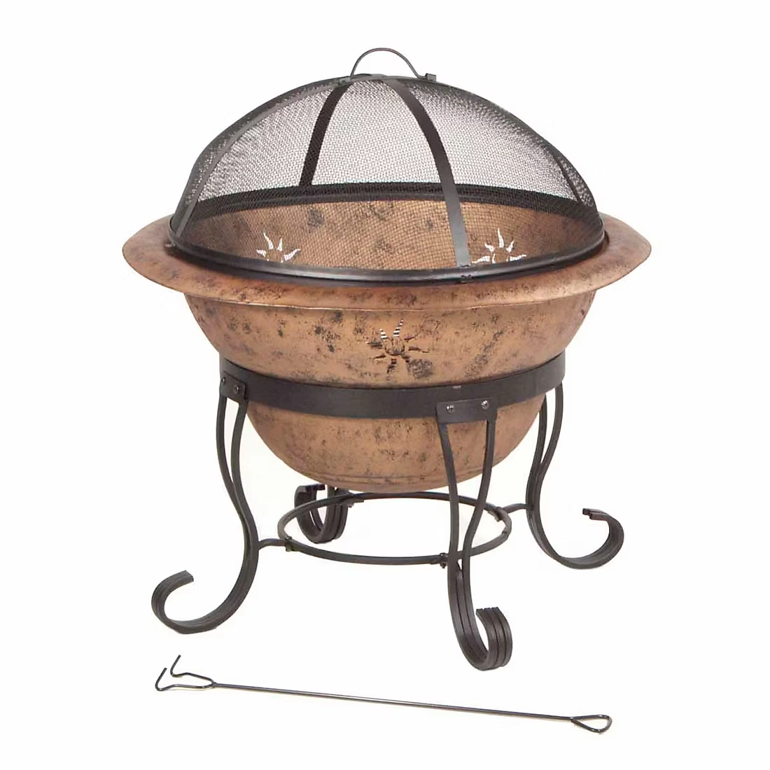 Deckmate Soleil 29\" Steel Fire Bowl - Antique Copper
