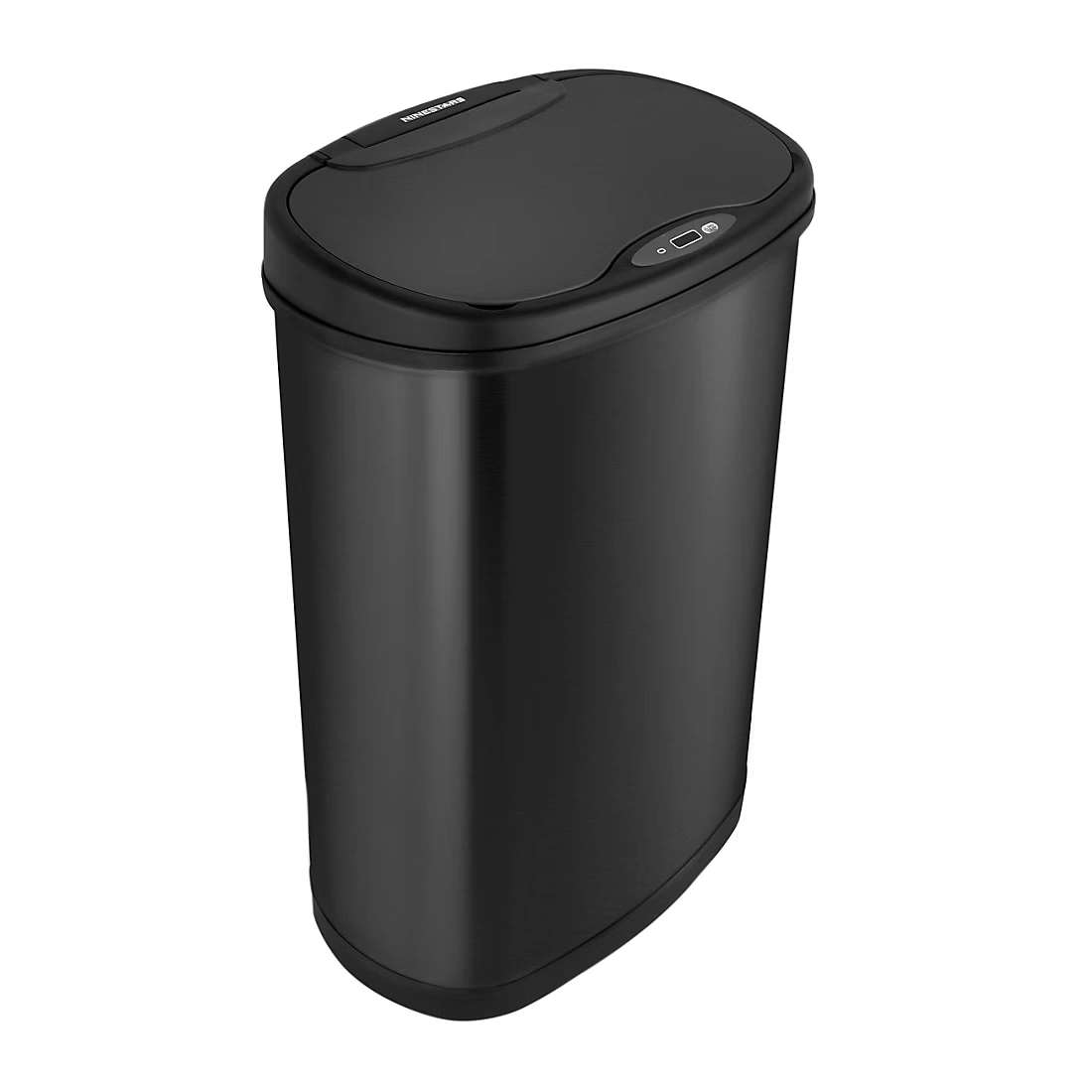 Nine Stars 13.2-Gal. Stainless Steel Sensor Trash Can - Black 1 Nine Stars 13.2-Gal. Stainless Steel Sensor Trash Can - Black