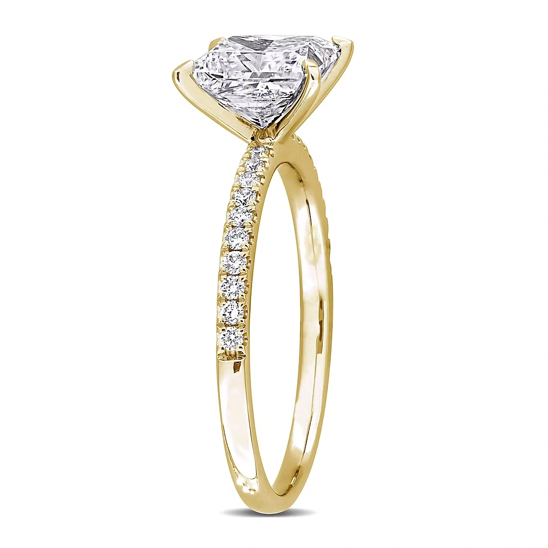 2.15 ct. t.w. Lab-Grown Diamond Princess Solitaire Engagement Ring in 14k Yellow Gold