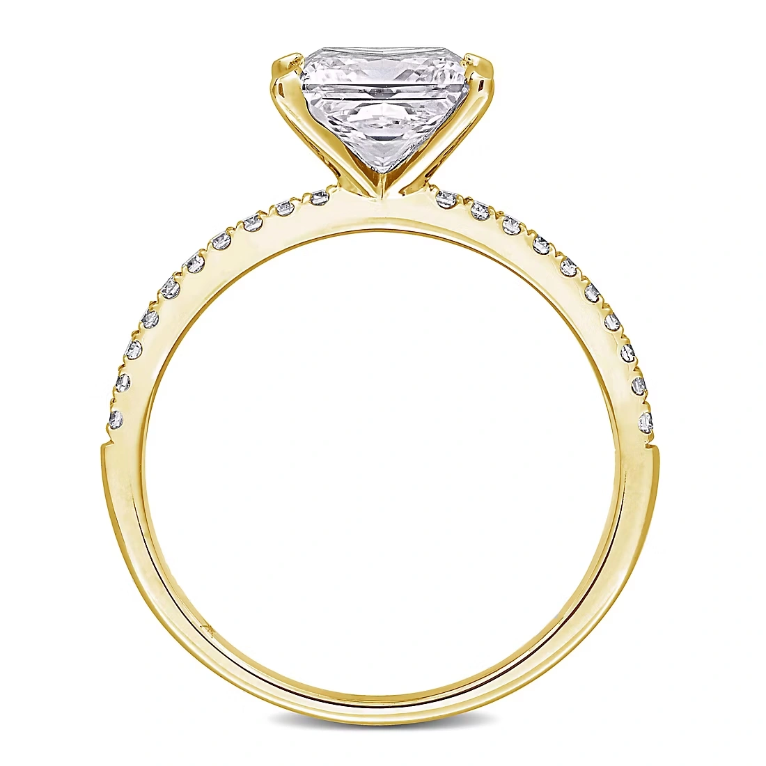 2.15 ct. t.w. Lab-Grown Diamond Princess Solitaire Engagement Ring in 14k Yellow Gold