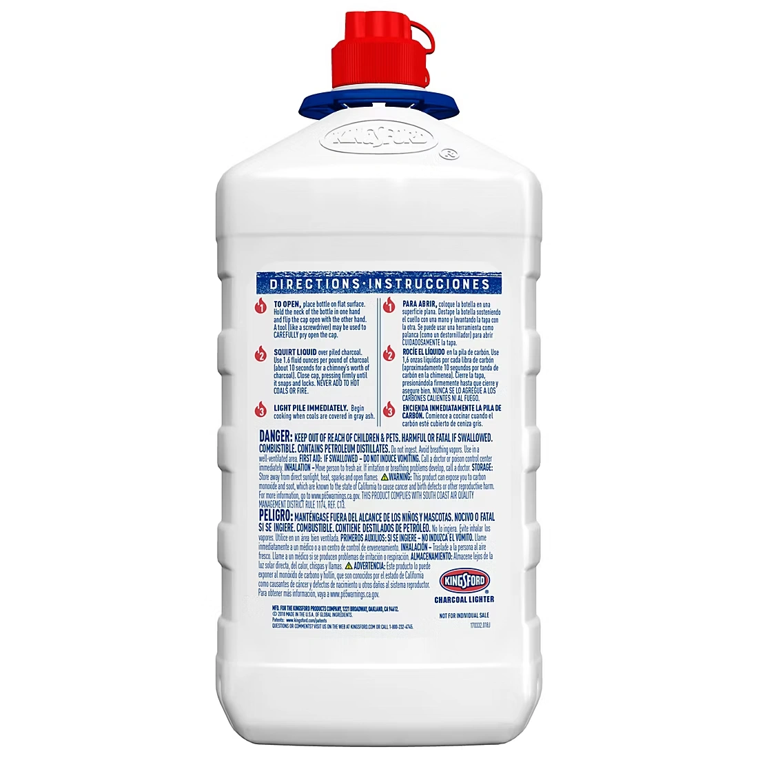 Kingsford Odorless Charcoal Lighter Fluid, 2 pk./64 oz.