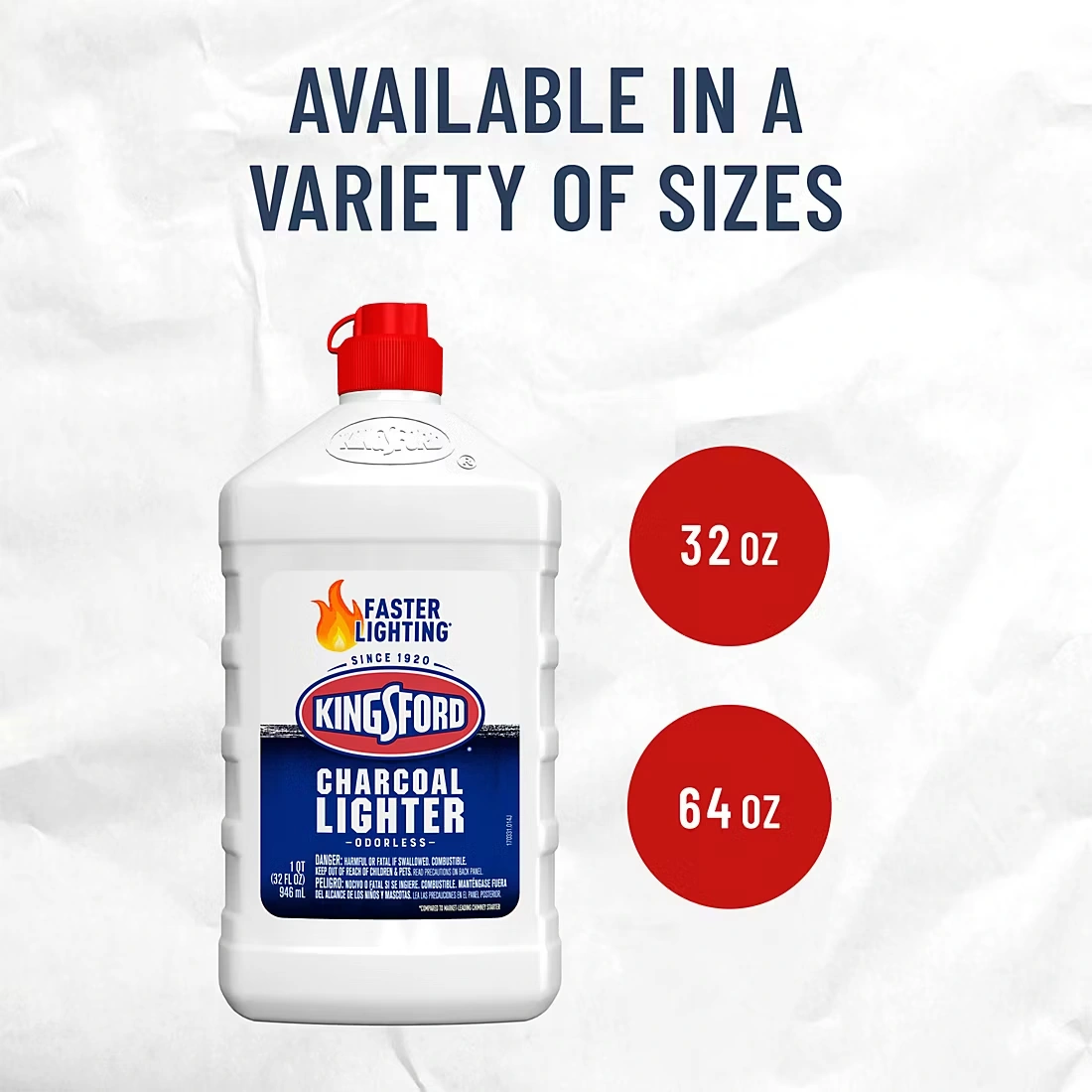 Kingsford Odorless Charcoal Lighter Fluid, 2 pk./64 oz.