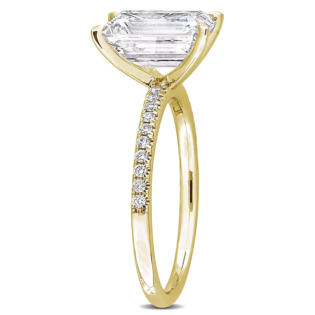 3 ct. t.w. Lab-Grown Diamond Emerald-cut Solitaire Engagement Ring in 14k Yellow Gold